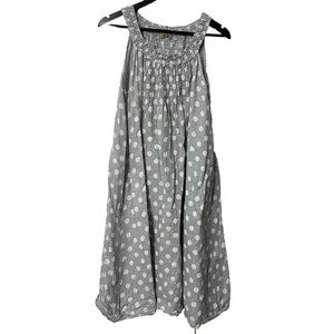 Polka Dot Linen Sleeveless Dress